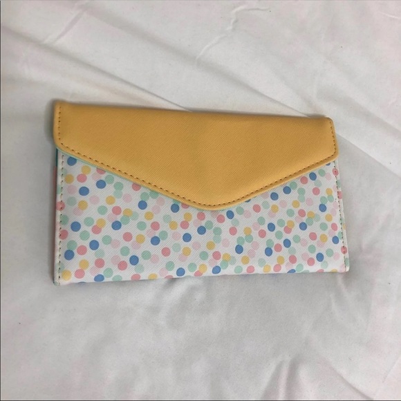 Colorful Pastel Polka Dot Clutch Wallet - Picture 2 of 11